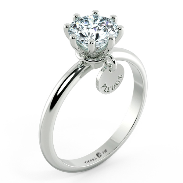 Nhẫn đính hôn Solitaire có vòng tag NCH1301